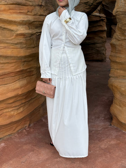 Serene Casual Set - White Pearl