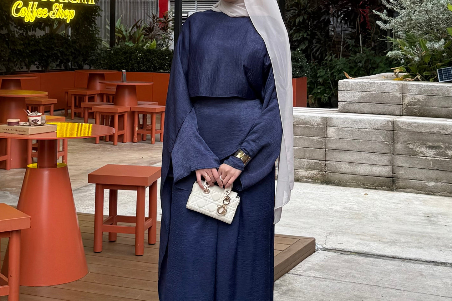 Skye Cape - Navy Blue