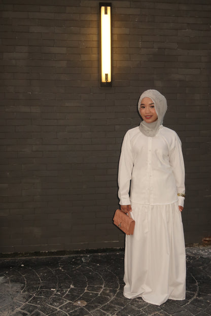 Serene Casual Set - White Pearl