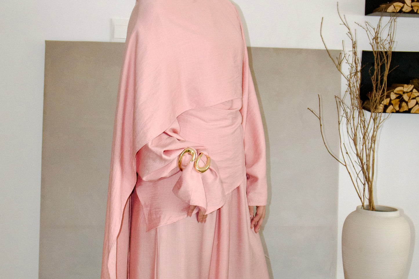 Skye Cape Linen Luxe - Rose Pink