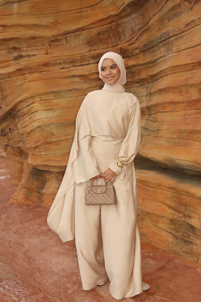 Skye Cape Linen Luxe - Toffee