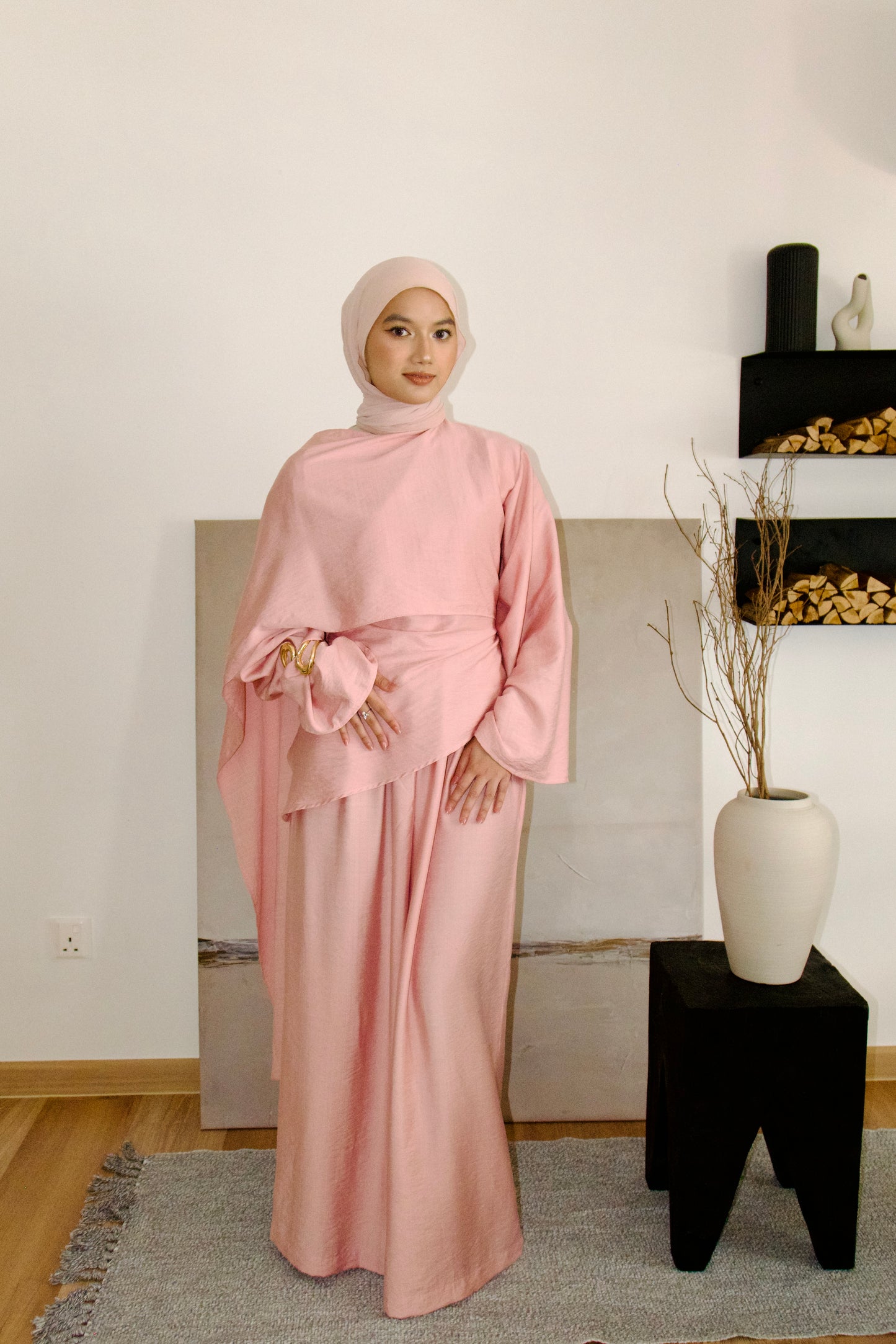 Skye Cape Linen Luxe - Rose Pink