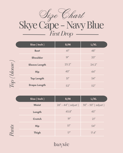 Skye Cape - Navy Blue