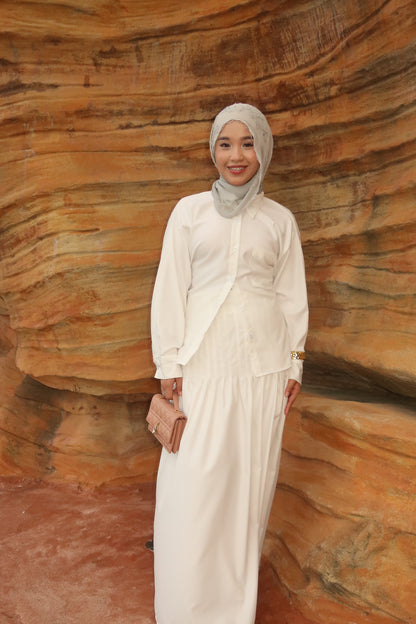 Serene Casual Set - White Pearl